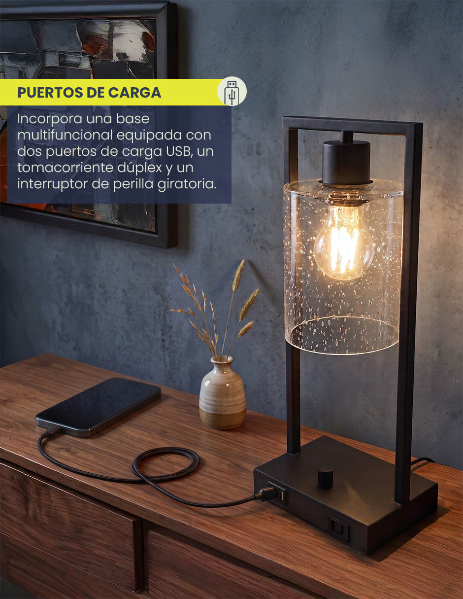 Lámpara de escritorio incandescente y led