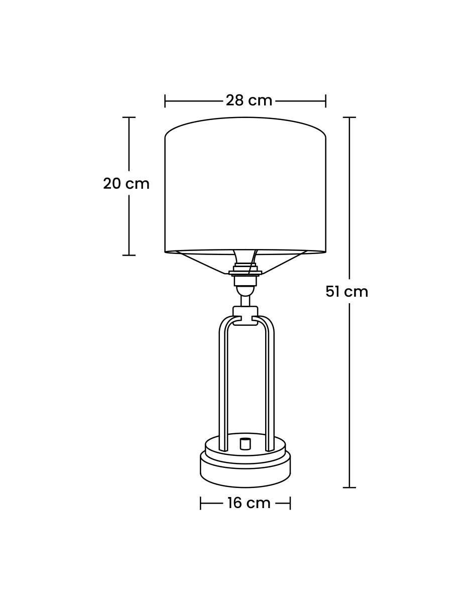 Lámpara de mesa incandescente y LED Task 6