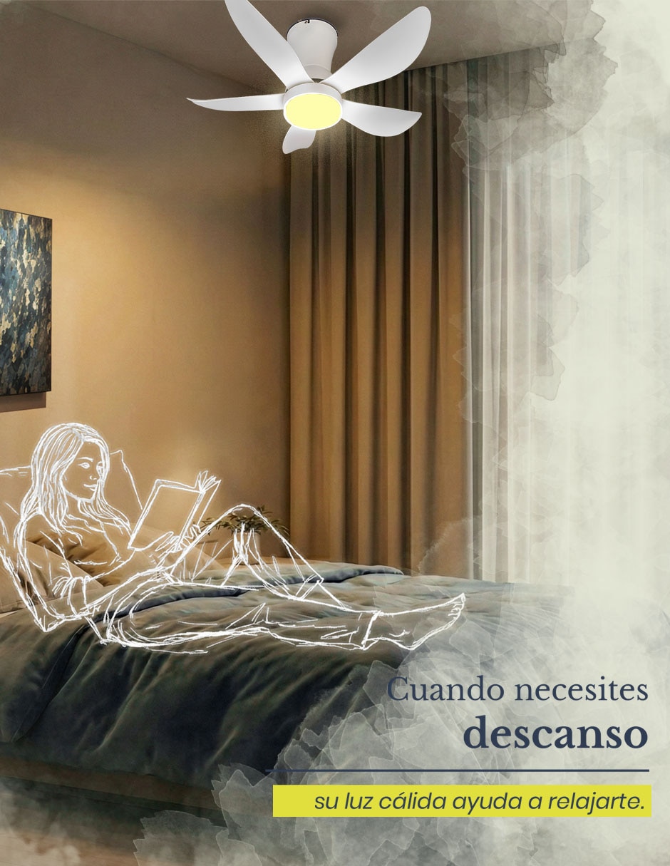 Ventilador de techo con control remoto 3 velocidades 4