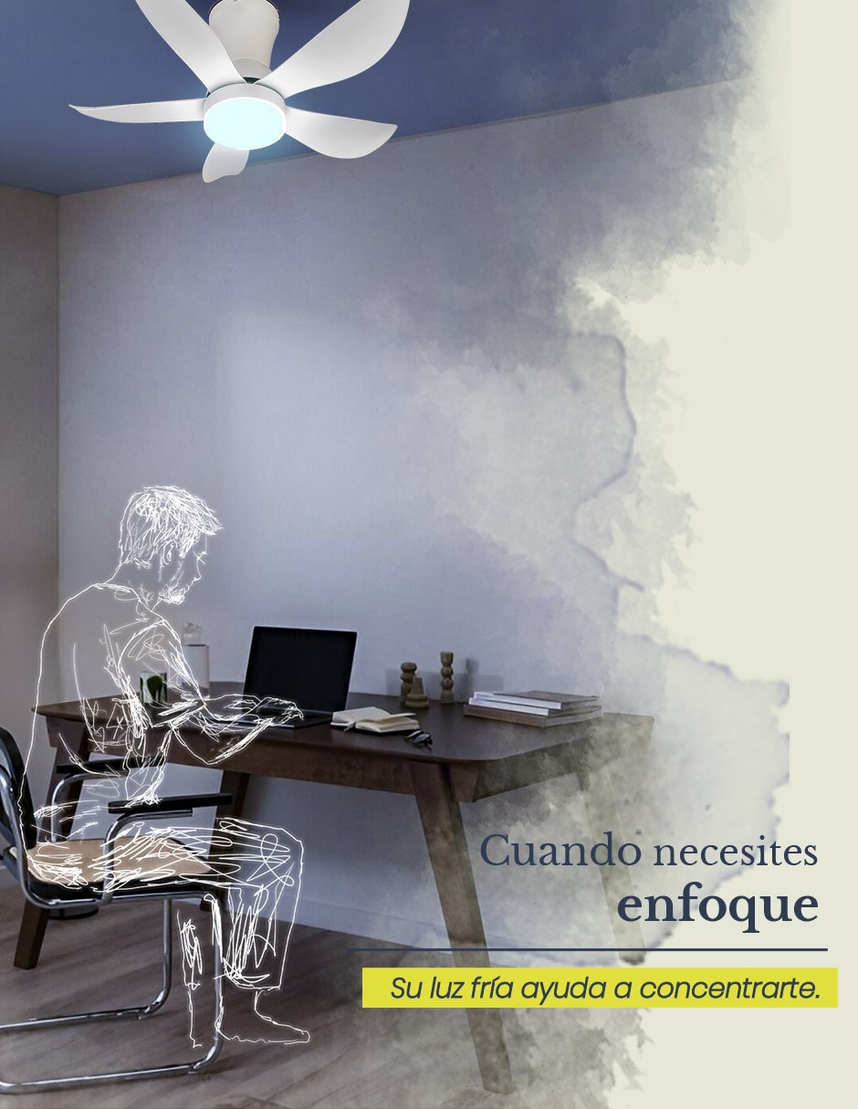 Ventilador de techo con control remoto 3 velocidades 6