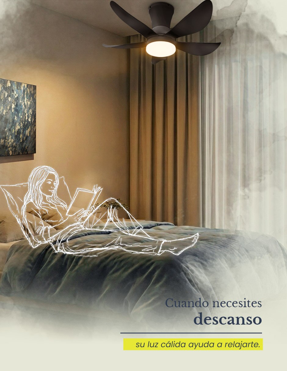 Ventilador de techo con control remoto 3 velocidades
