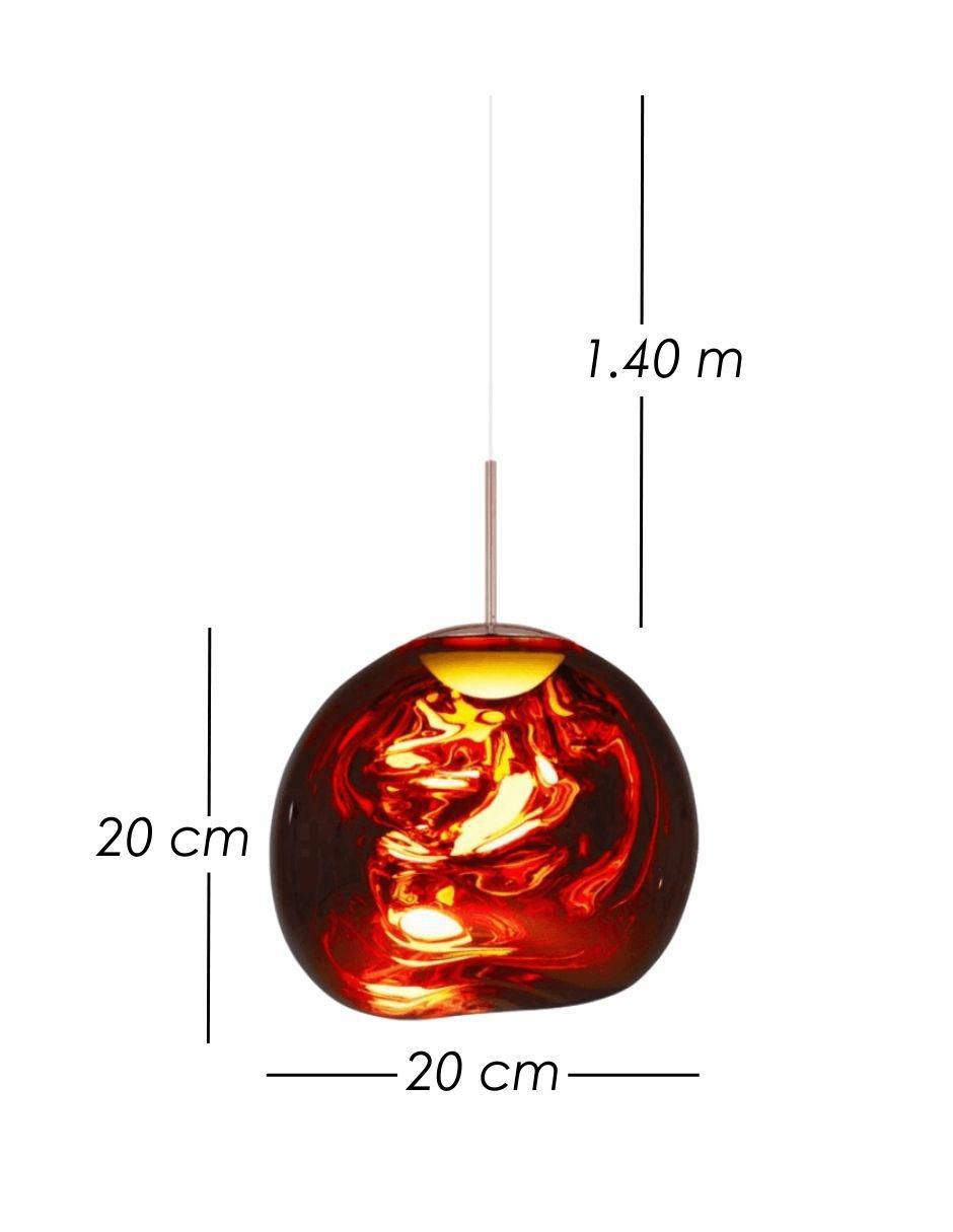 Lámpara colgante incandescente y led lava
