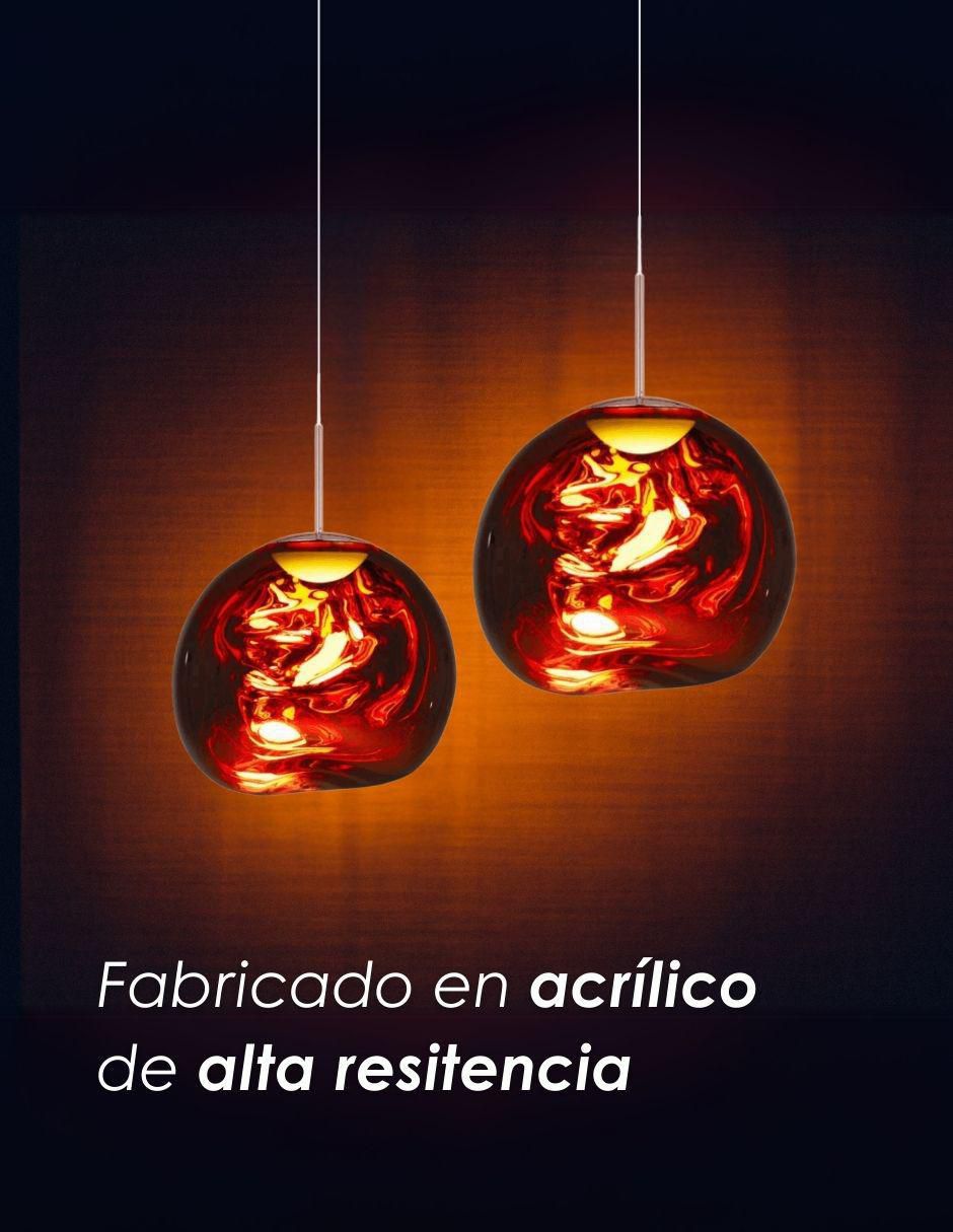 Lámpara colgante incandescente y led lava