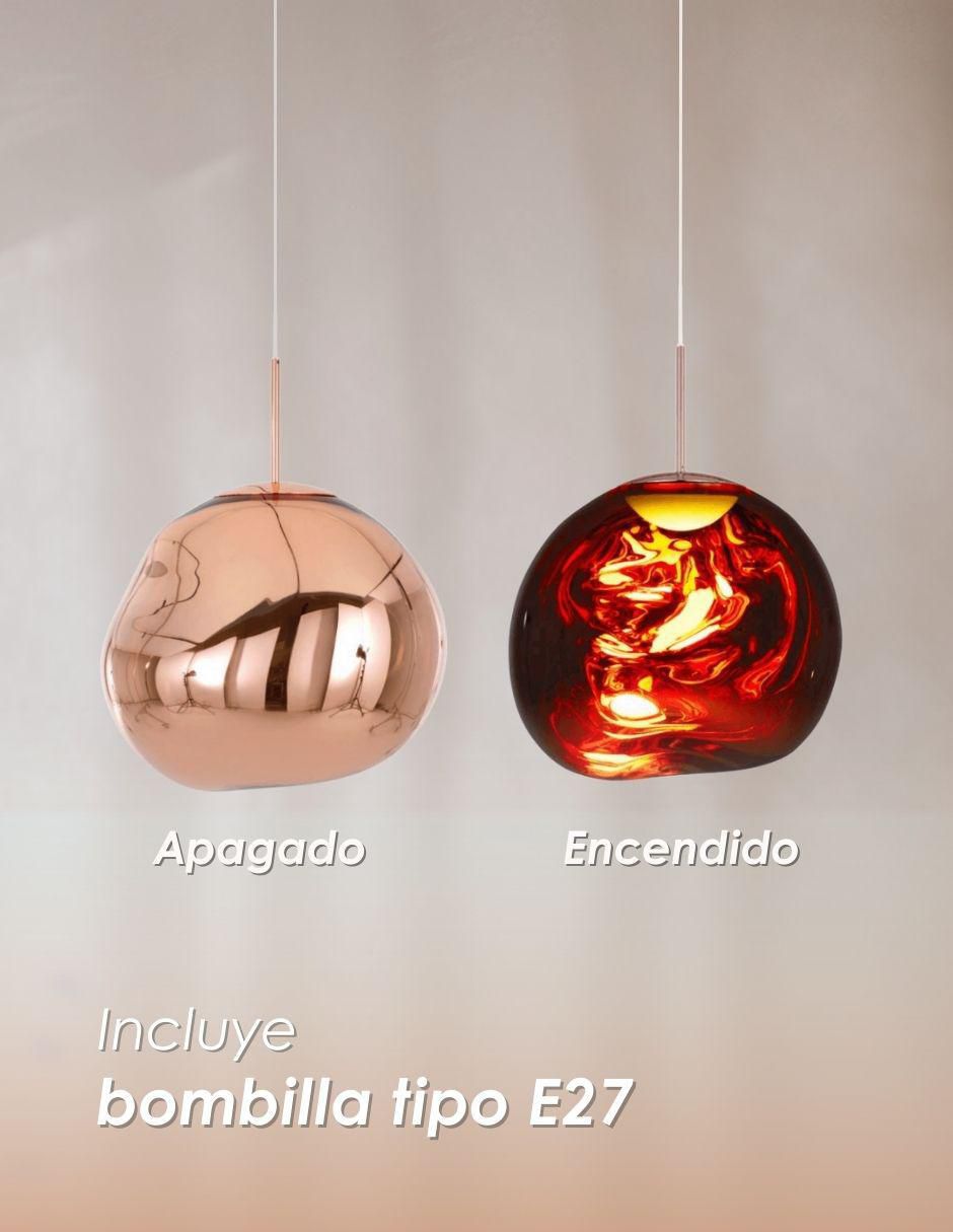 Lámpara colgante incandescente y led lava