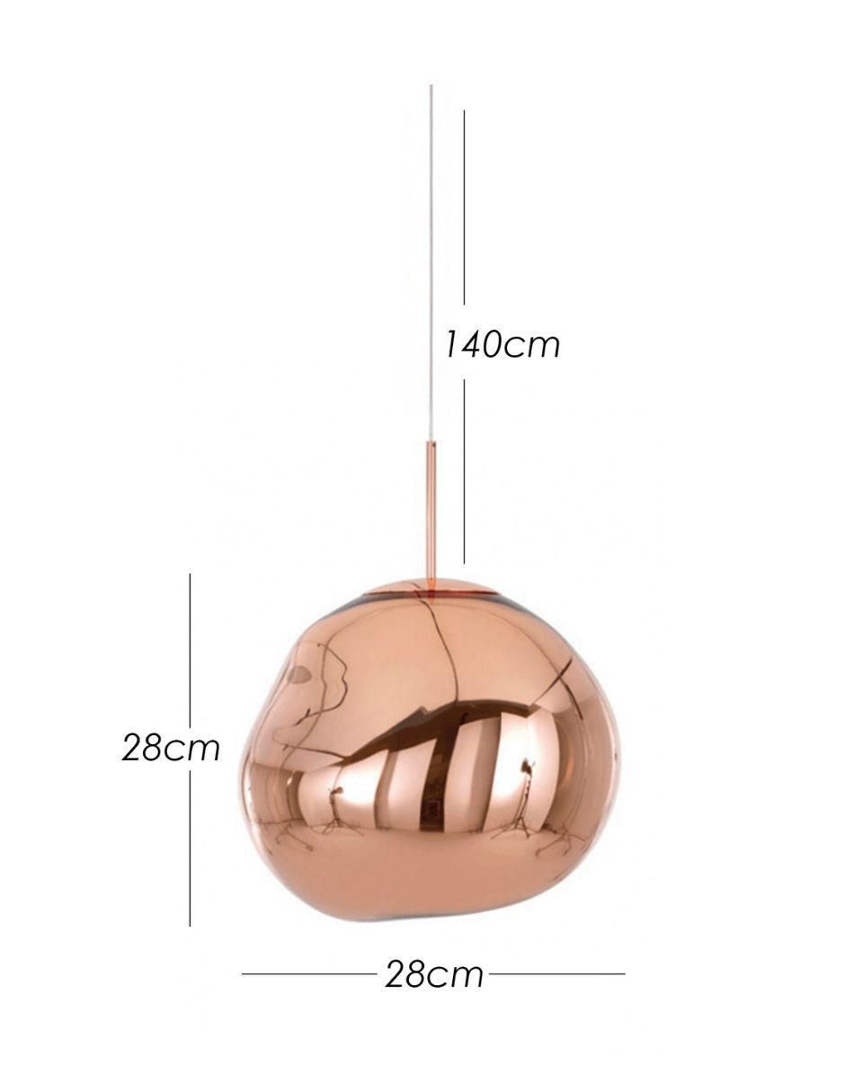 Lámpara colgante incandescente y LED lava 28 8