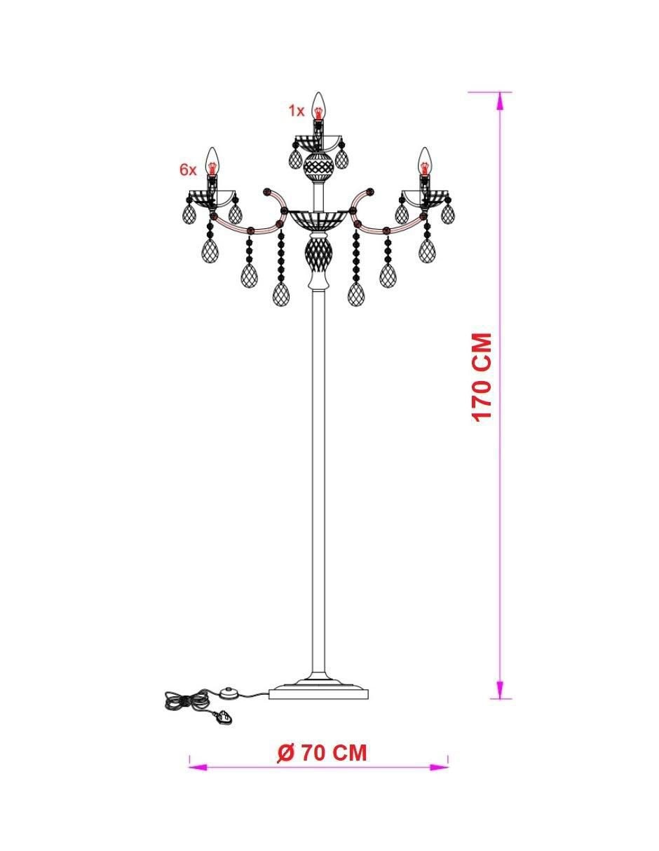 Lámpara de pie incandescente y LED 10
