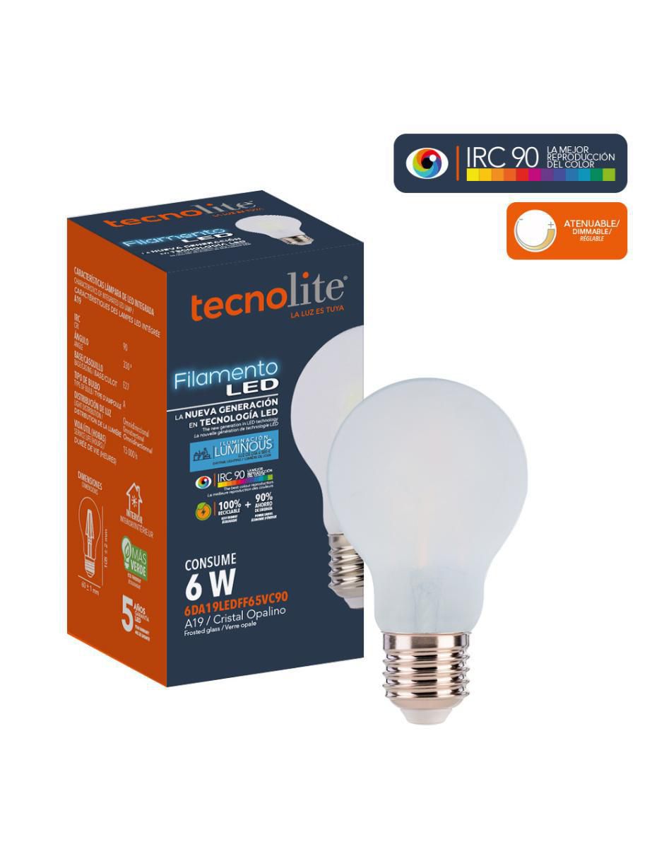 Foco LED 6 w de consumo 60 w de iluminación 720 lúmenes 3
