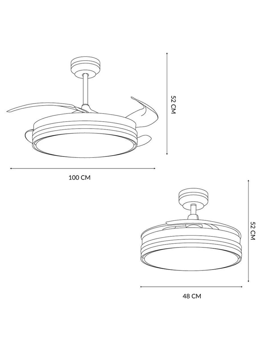 Ventilador de techo con control remoto 6 velocidades 4