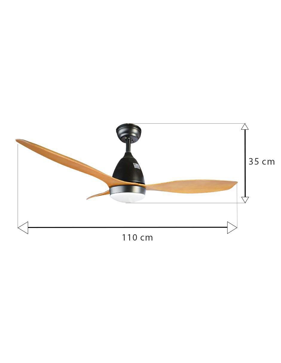Ventilador de techo Cityluz con control remoto 4 velocidades