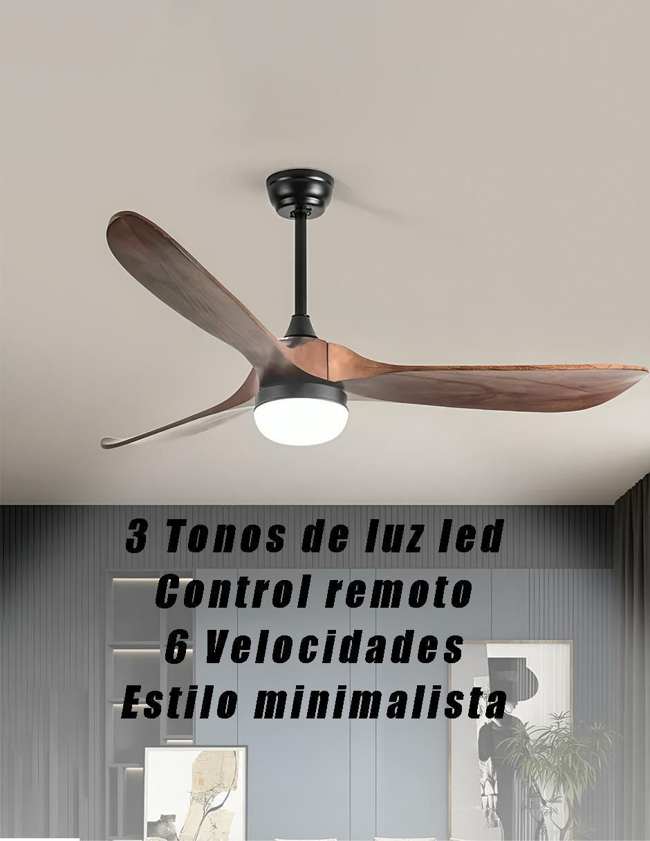 Ventilador de techo Cityluz con control remoto 4 velocidades