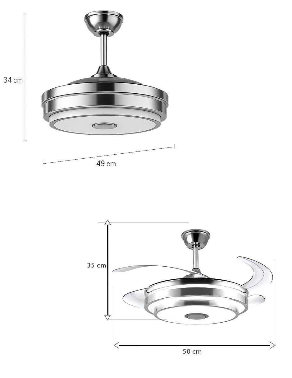 Ventilador de techo con control remoto 6 velocidades 5