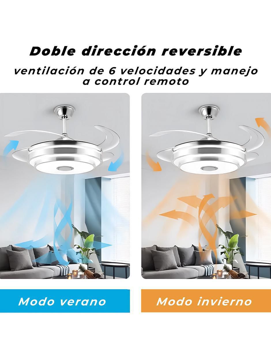 Ventilador de techo con control remoto 6 velocidades 2