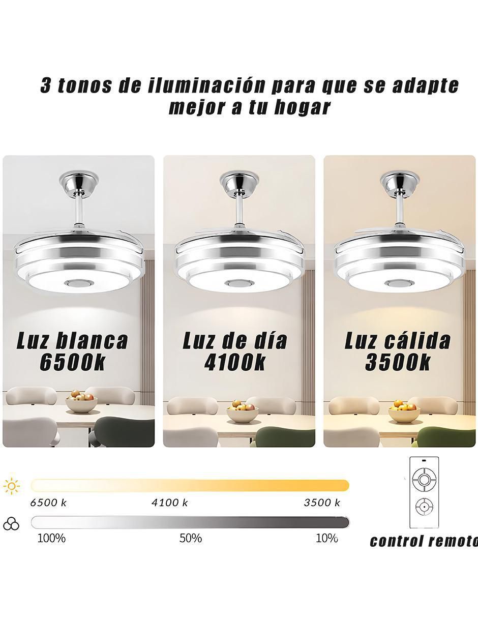 Ventilador de techo con control remoto 6 velocidades 3