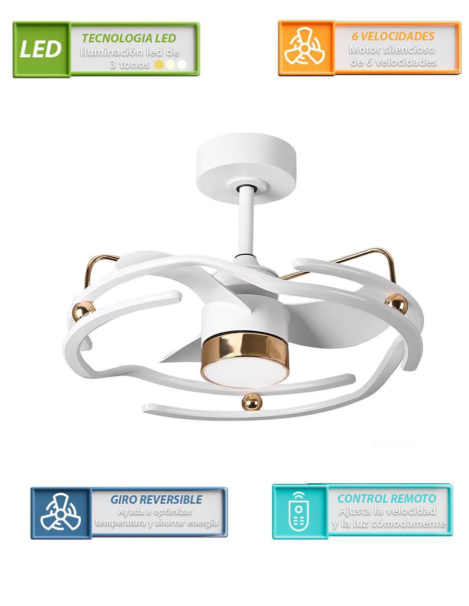 Ventilador de techo con control remoto 5 velocidades 6