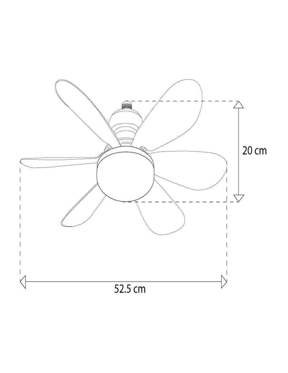 Ventilador de techo Cityluz con control remoto 3 velocidades