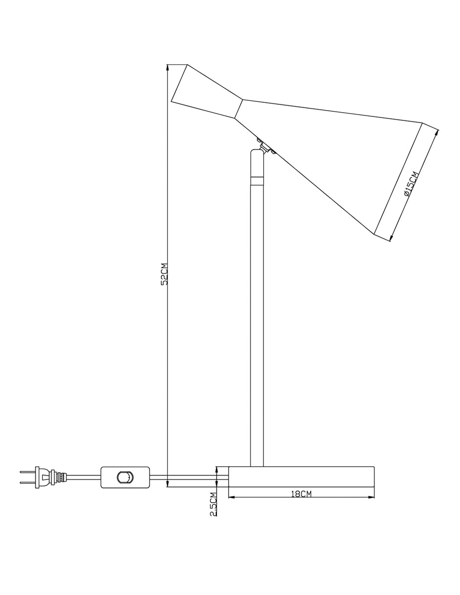 Lampara mesa Haus led Reseda Tcx