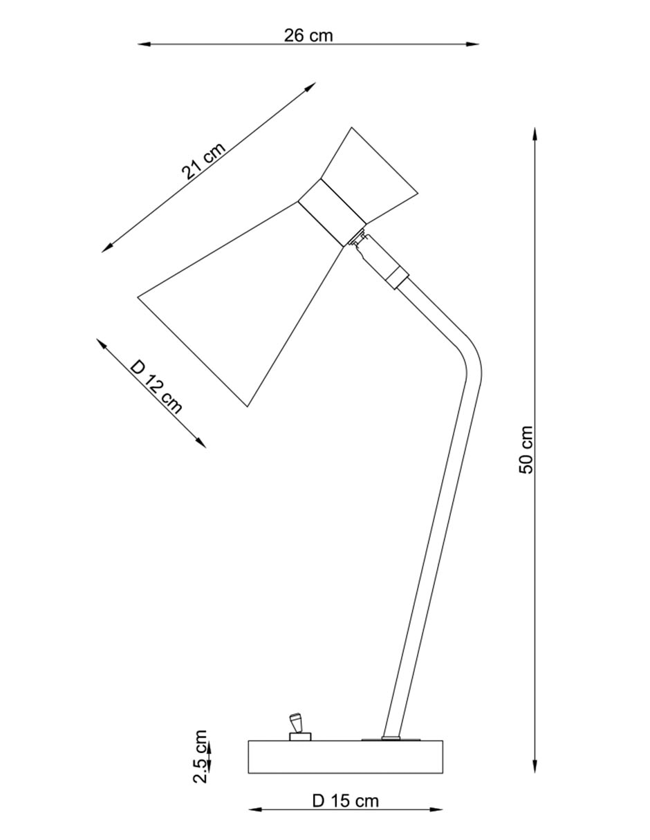 Lampara mesa Heuman Brand incandescente Promysh