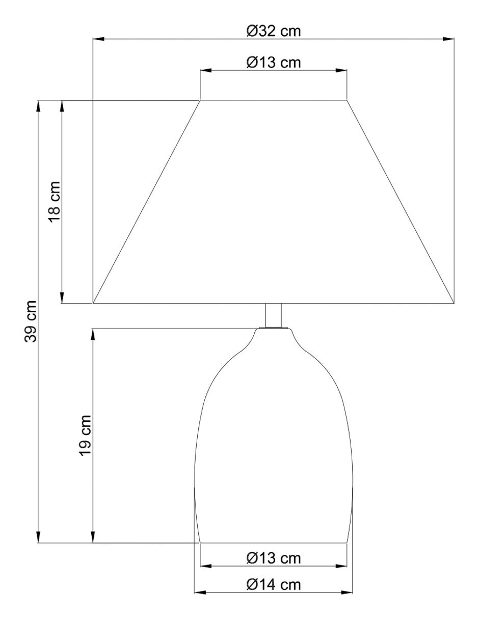 Lámpara de mesa incandescente Razkaz 5