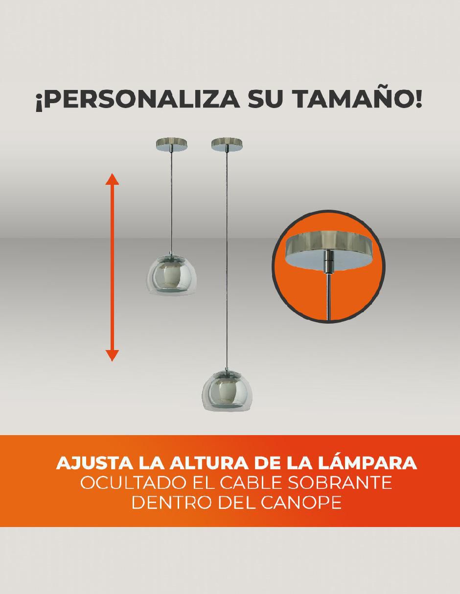 Lámpara colgante sin luz Spok 15