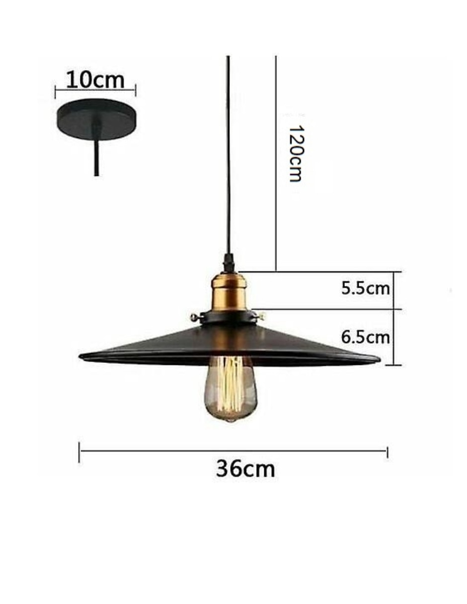 Lámpara colgante incandescente y LED