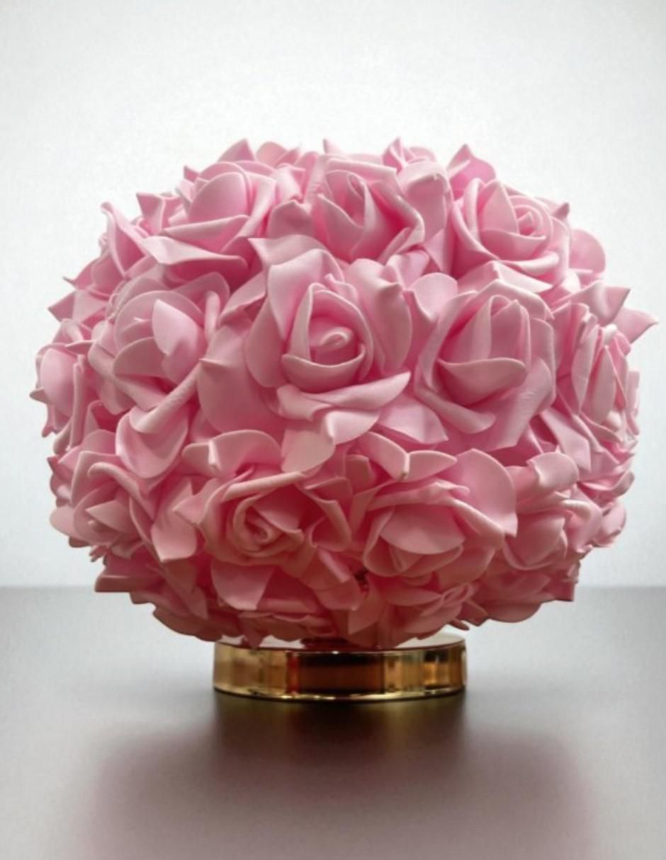 Lámpara de mesa Top blanca Rosas Rosas Lámpara de mesa Top blanca Rosas Rosas