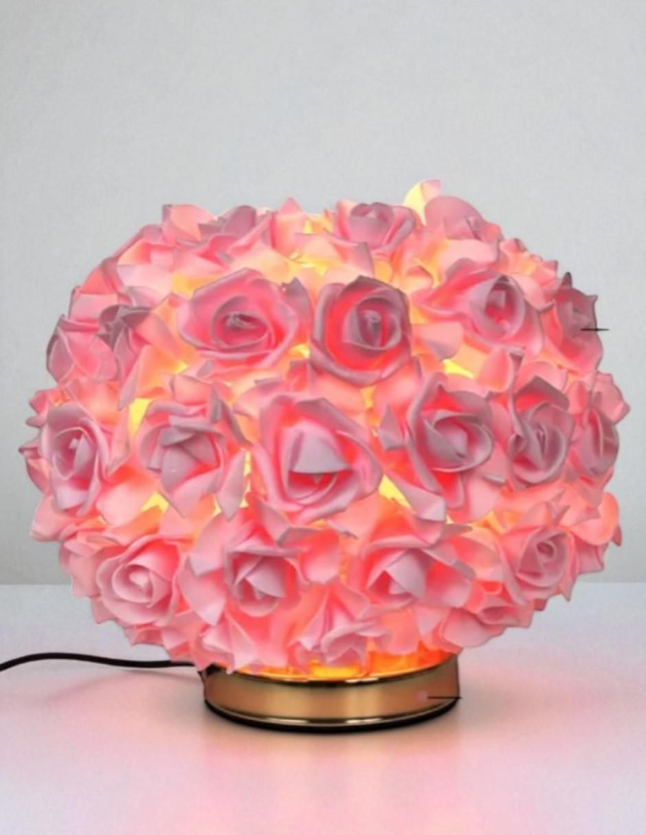 Lámpara de mesa Top blanca Rosas Rosas 2