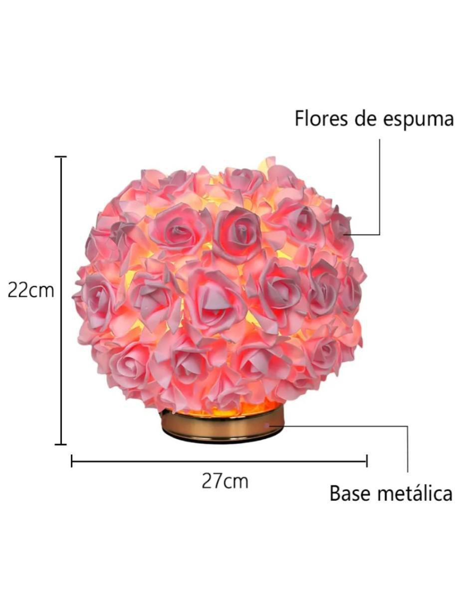 Lámpara de mesa Top blanca Rosas Rosas 5