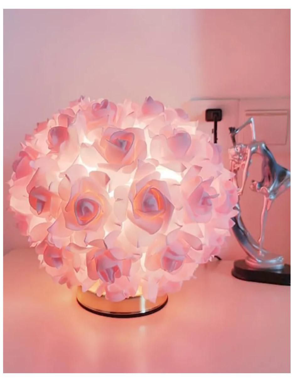 Lámpara de mesa Top blanca Rosas Rosas 3