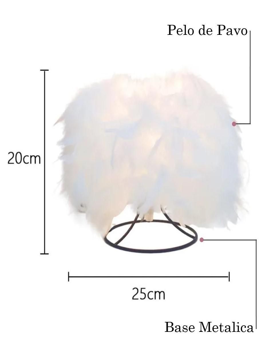 Lámpara de mesa LED de plumas 6