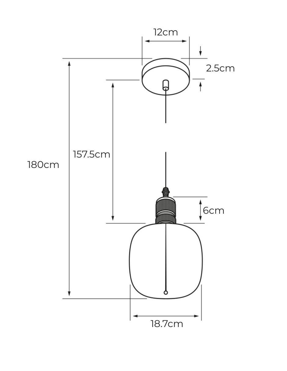 Lámpara colgante LED Fumatura 7