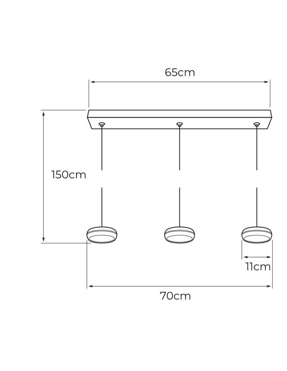 Lámpara colgante LED Flegetonte II 6