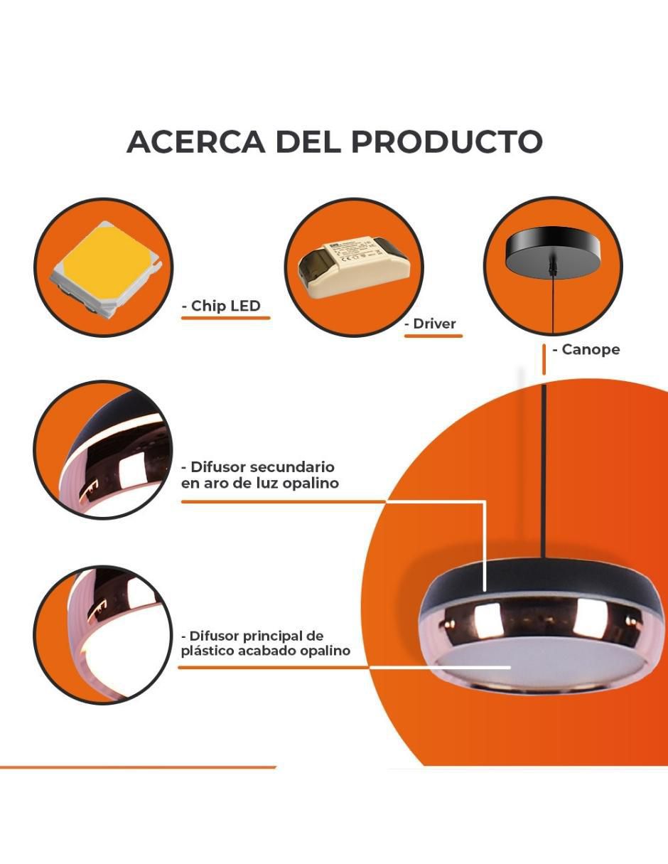 Lámpara colgante LED Flegetonte II