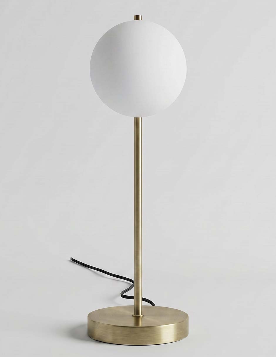 Lamp mesa opal metal