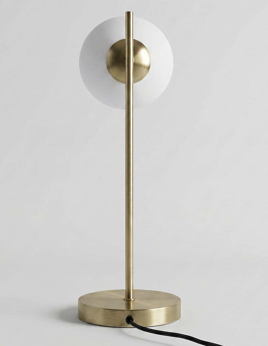 Lamp mesa opal metal
