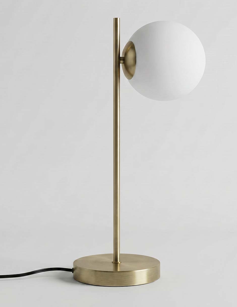 Lamp mesa opal metal