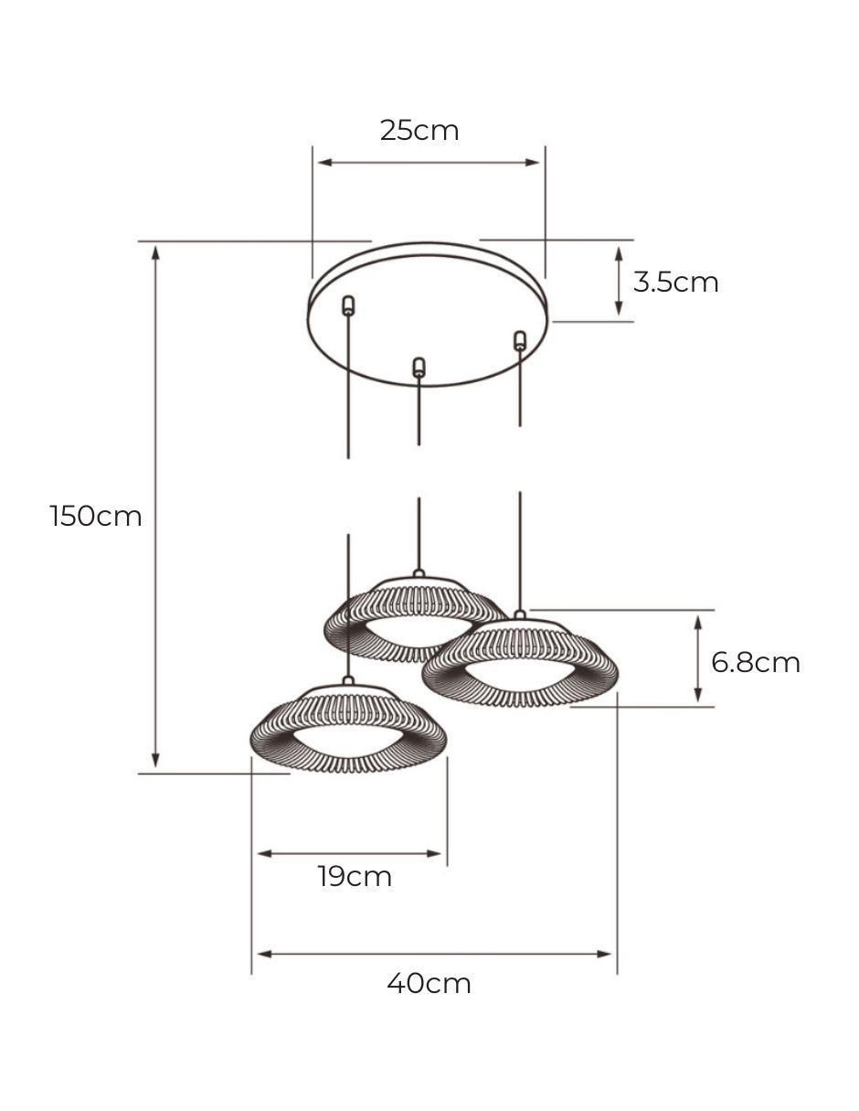 Lámpara colgante LED Verre II 5