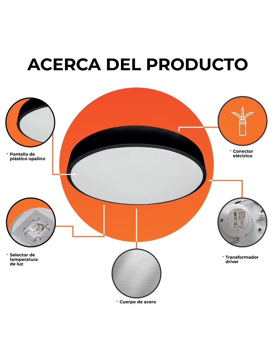 Plafón LED Tecnolite Potolo I