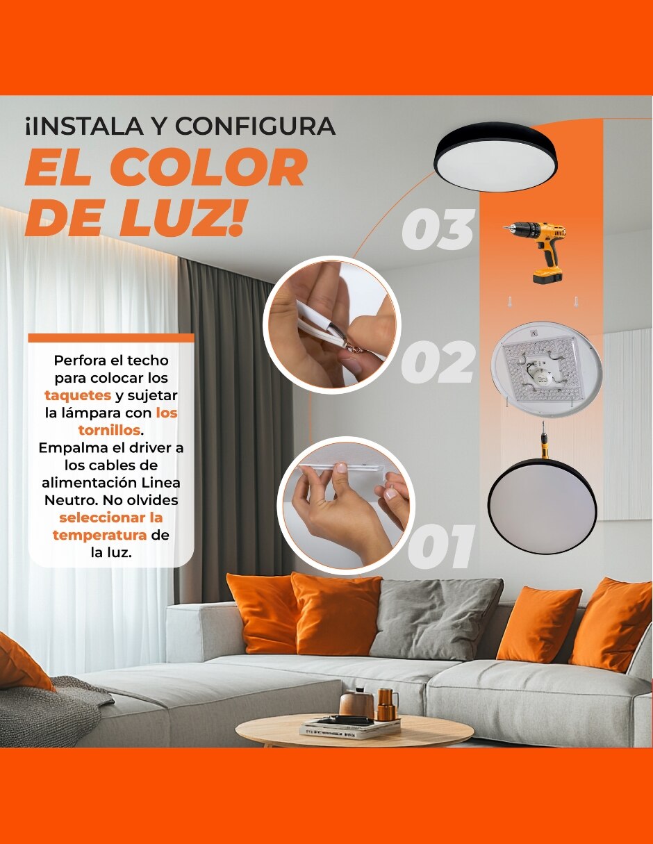 Plafón LED Tecnolite Potolo I
