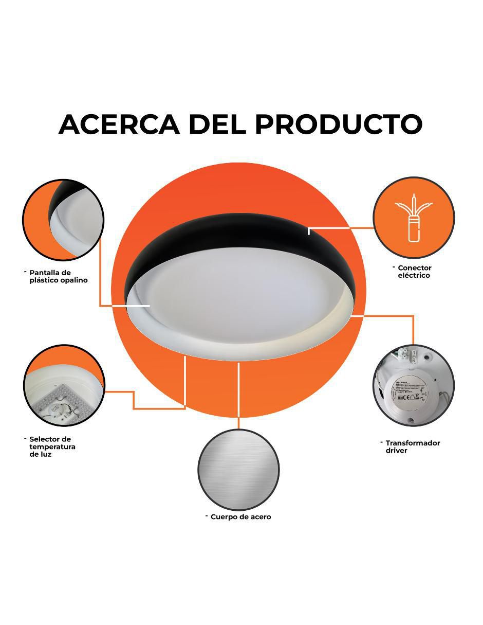 Plafón LED Potolo II 3