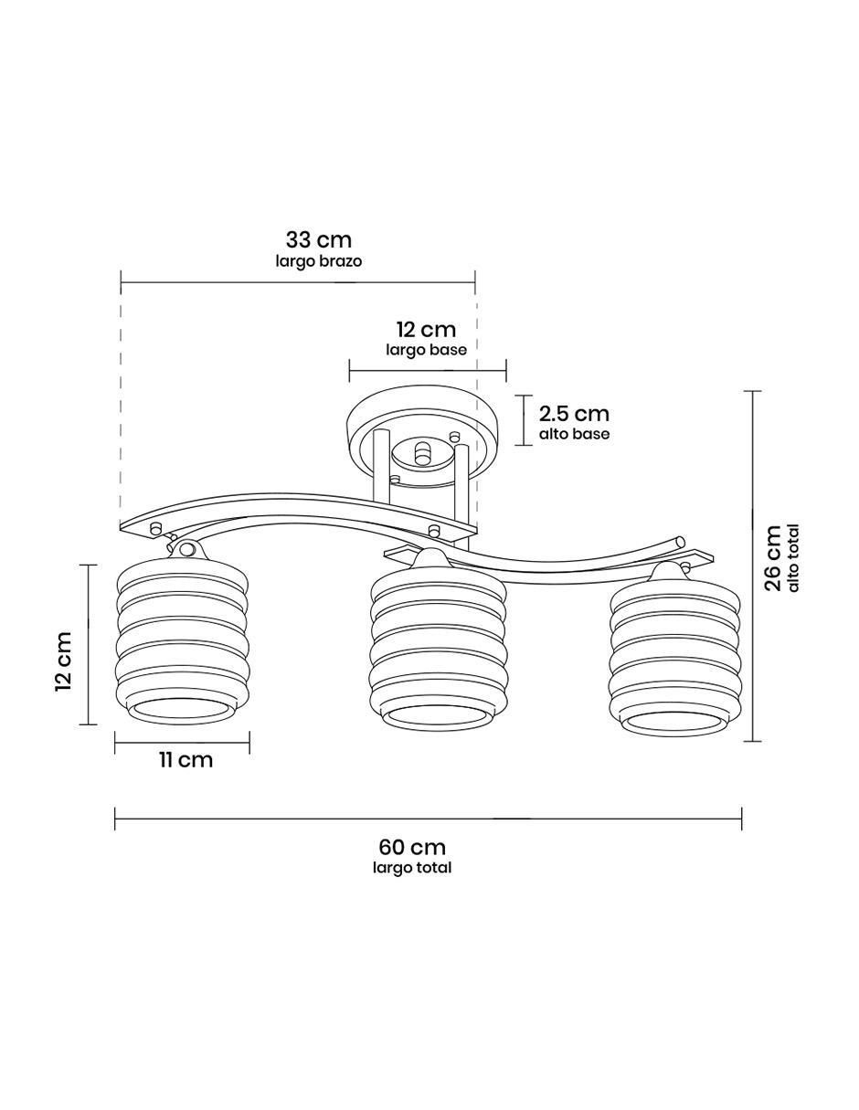 Árbotante LED Agabia 003 dorada 1 pieza Árbotante LED Agabia 003 dorada 1 pieza