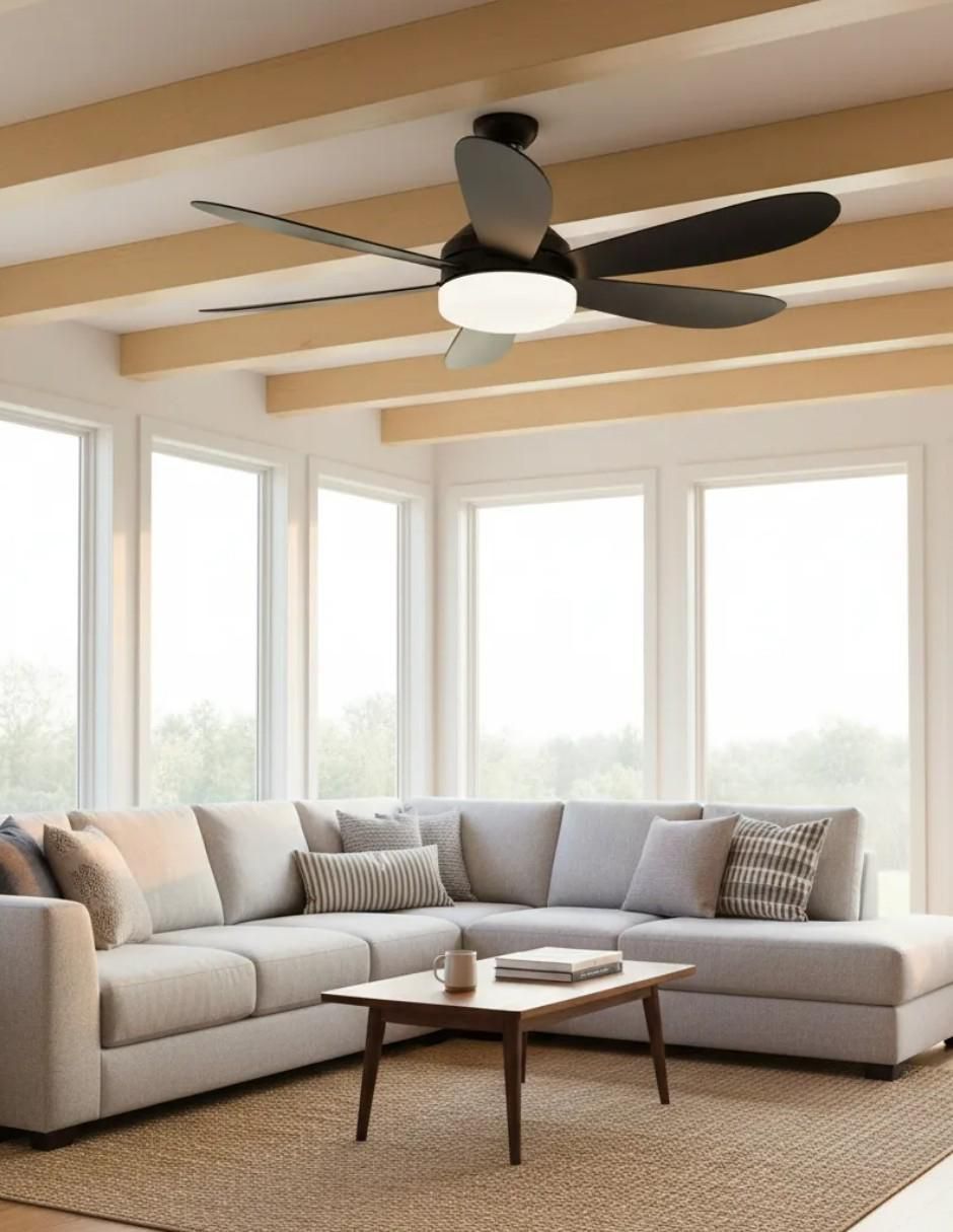 Ventilador de techo con control remoto 3 velocidades 4