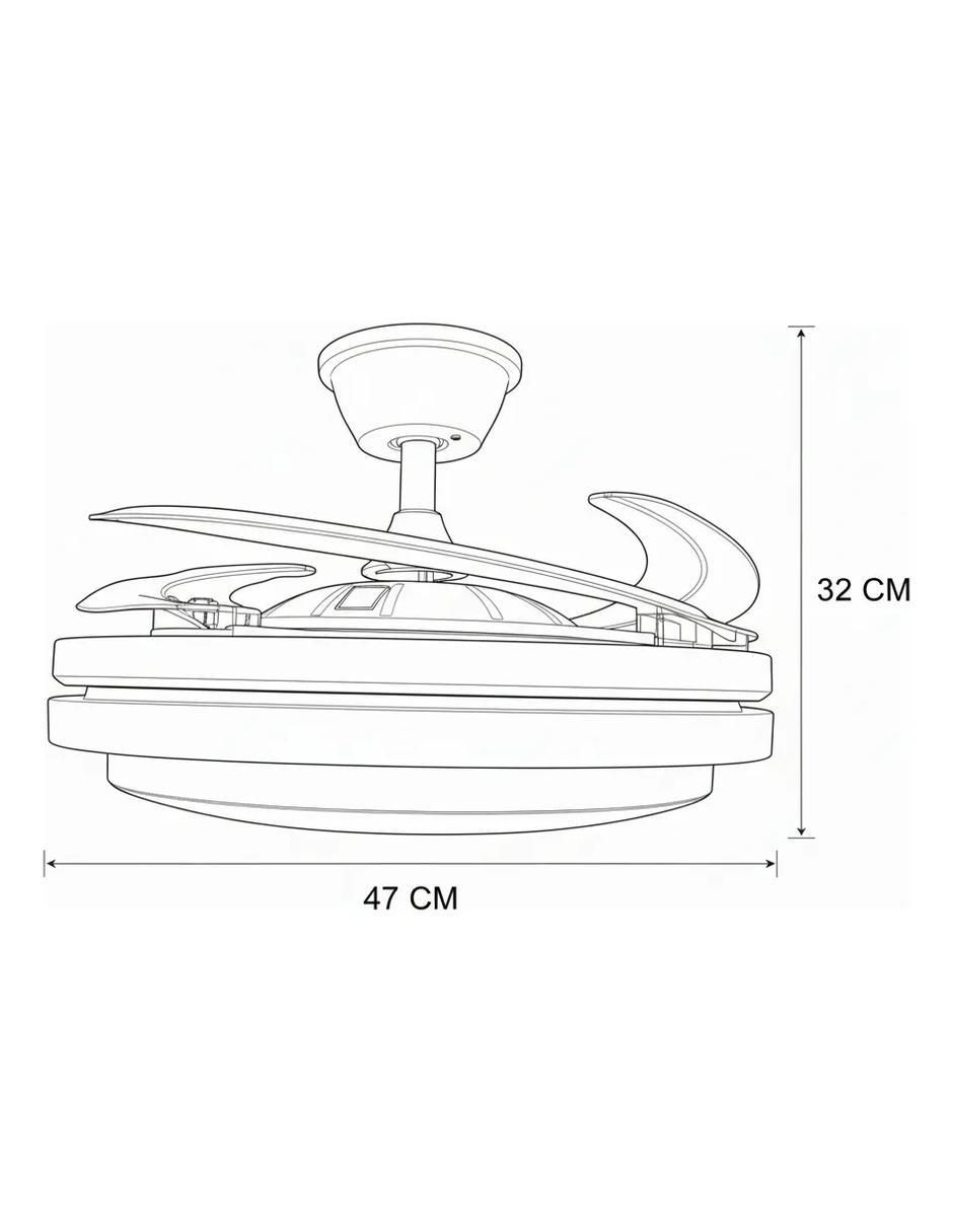 Ventilador de techo con control remoto 6 velocidades 4