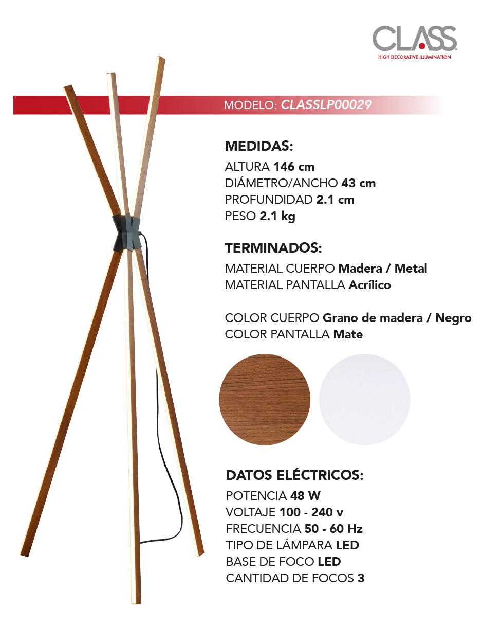 Lámpara de pie Class led