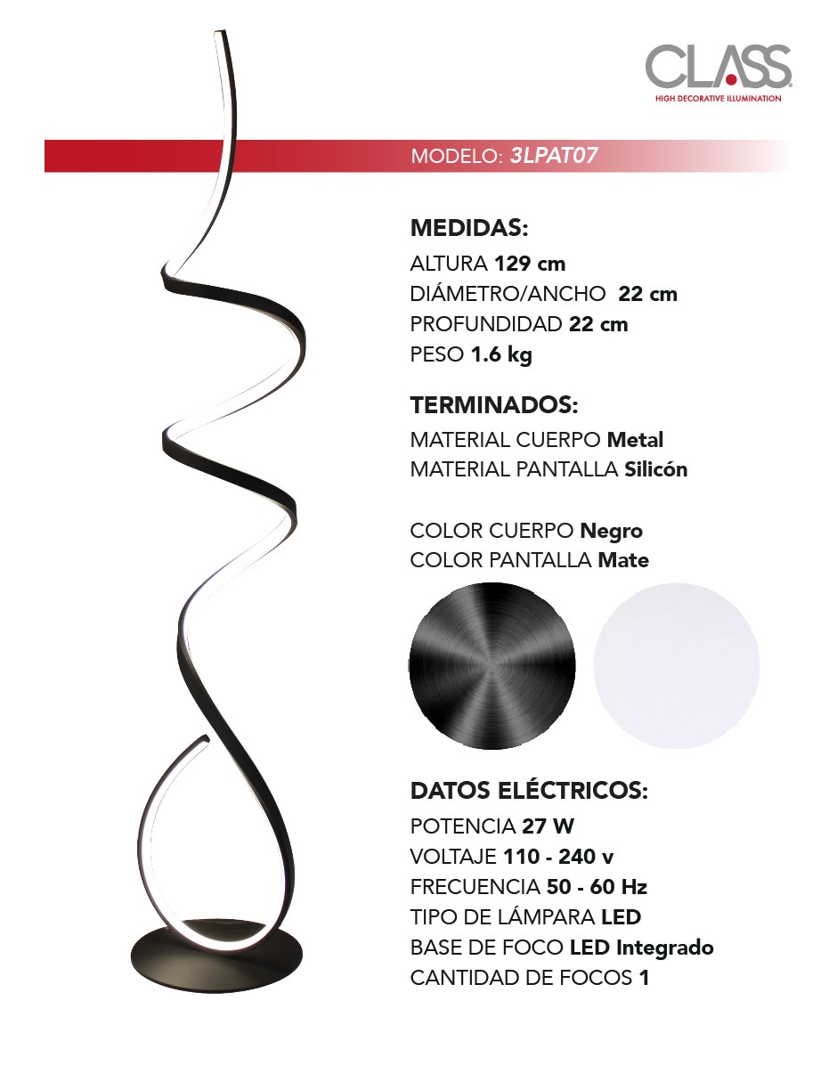 Lampara pie LED 3