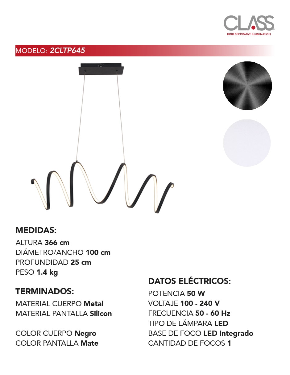 Lámpara colgante led Class