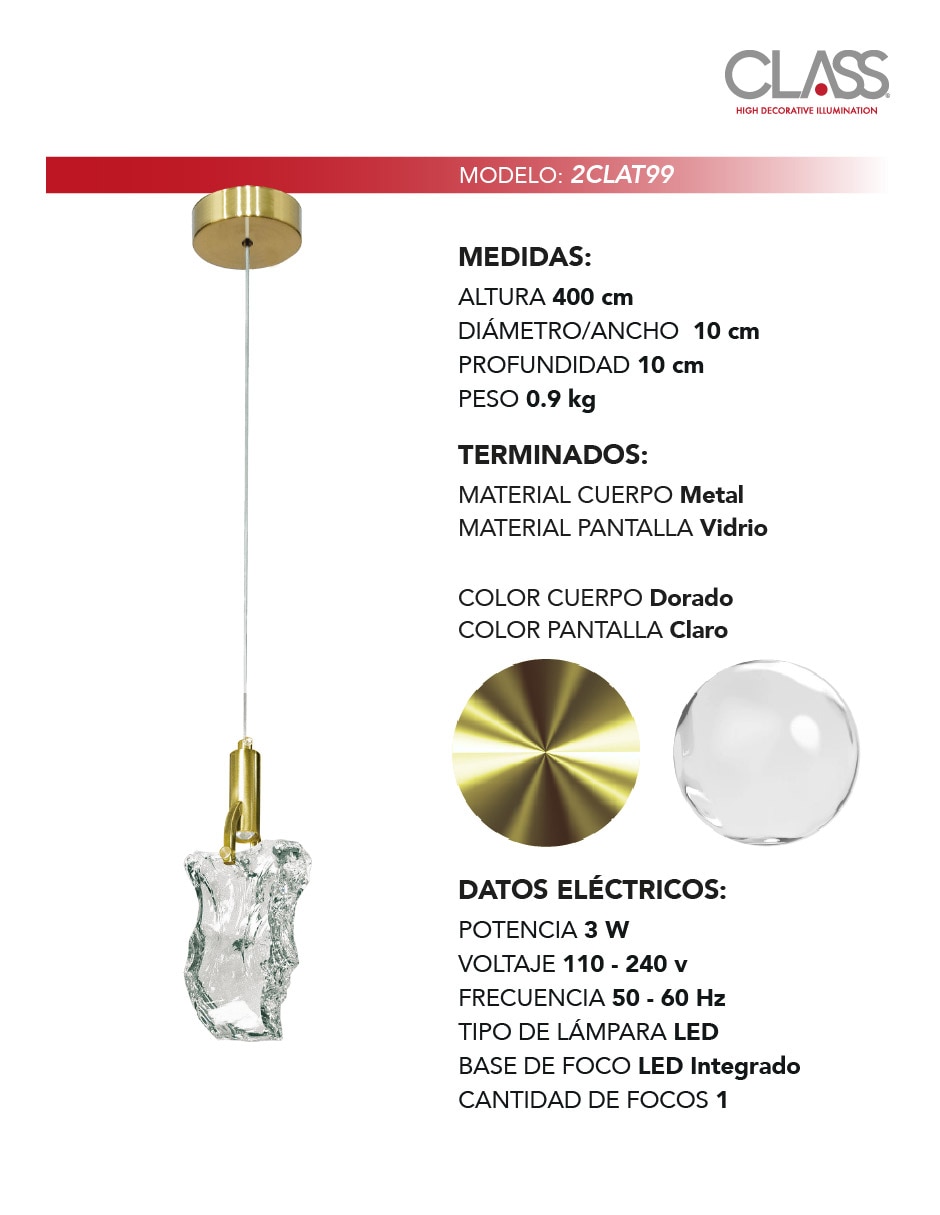 Lámpara colgante led 3