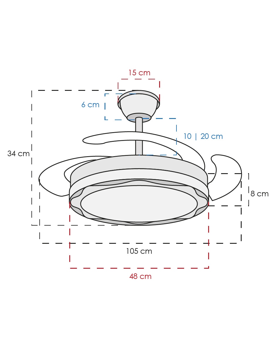 Ventilador de techo 6 velocidades