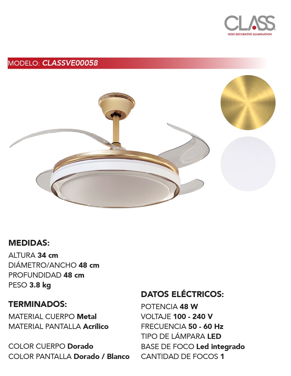 Ventilador de techo 6 velocidades 5