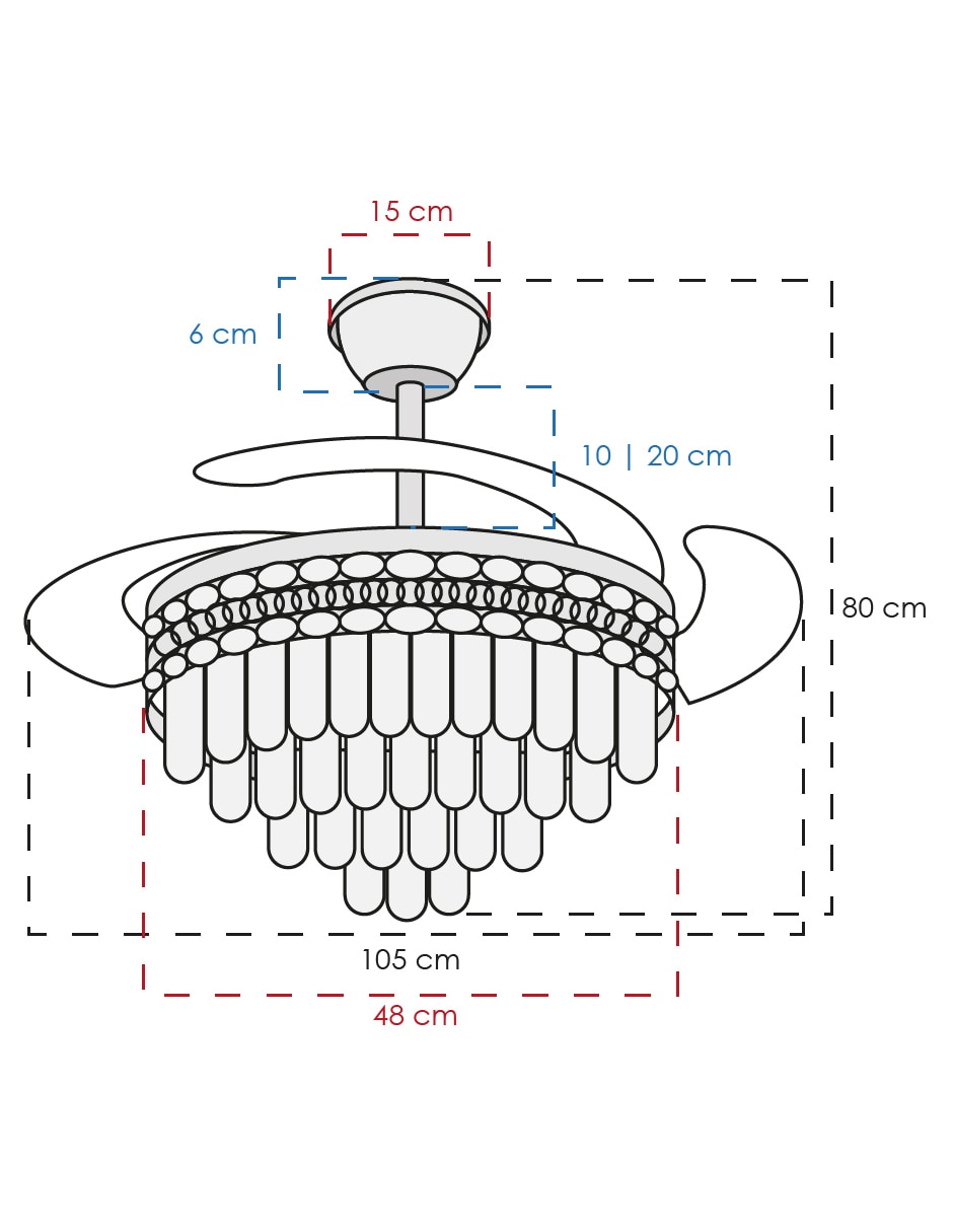 Ventilador de techo 6 velocidades
