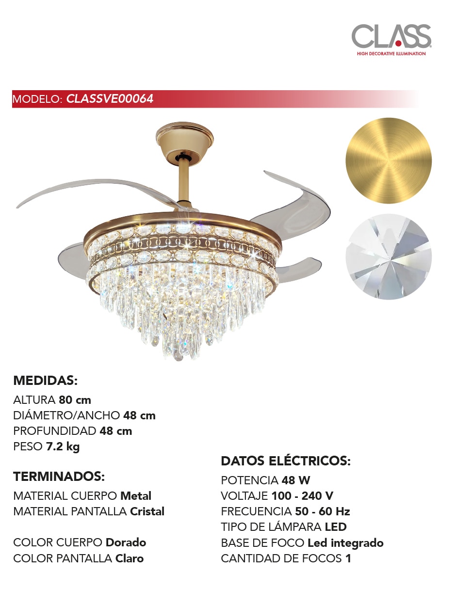 Ventilador de techo 6 velocidades 4